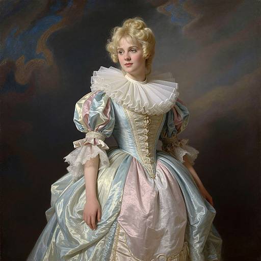 Surreal Blonde Harlequin Portrait