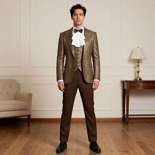 Man in Musical Costume Indoors