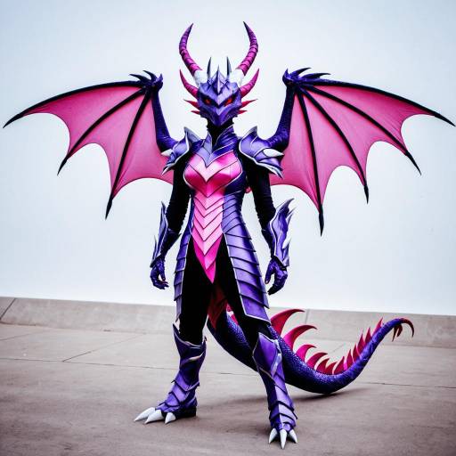 Sleek Purple Dragon Cosplay Costume