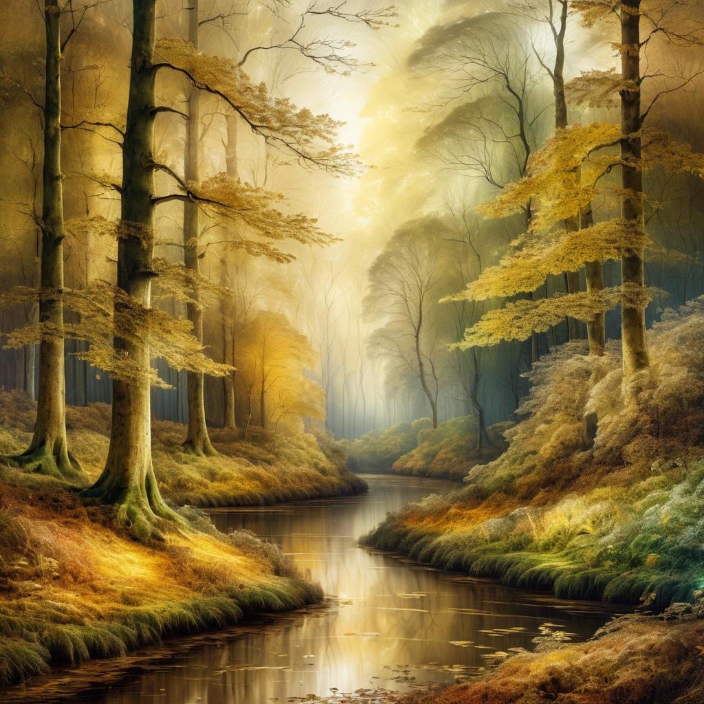 Enchanting Autumn Forest Illustration