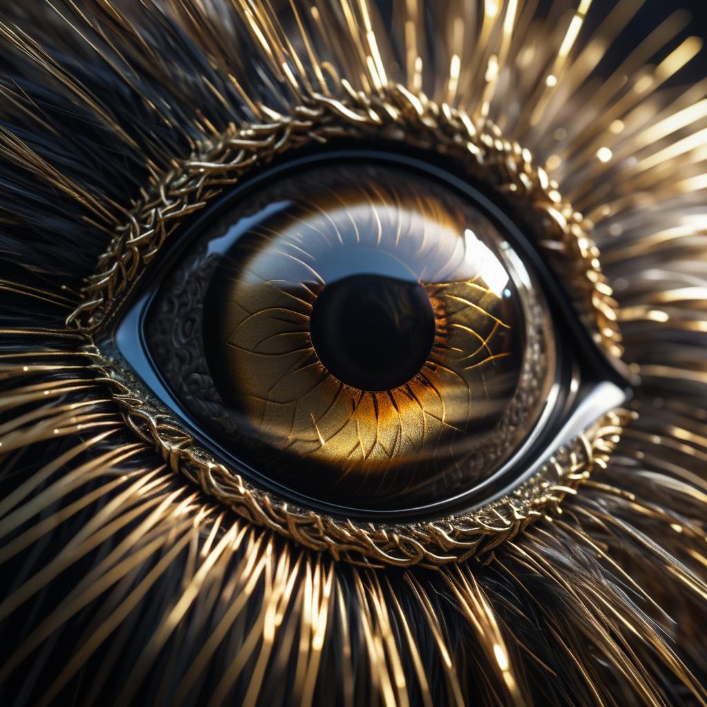 Macro Photography of a Monkey's Eye