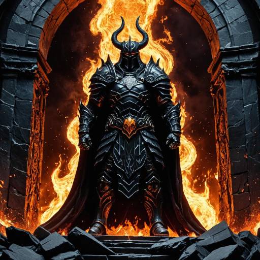 Armored Underworld God Amidst Inferno