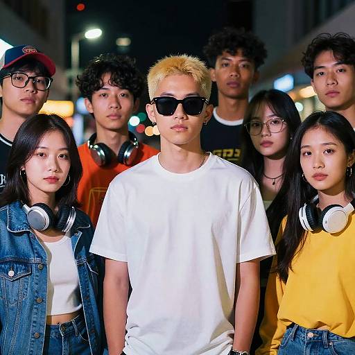 Neon Night Urban Youth Portrait