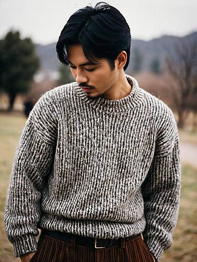 Realistic Male in Cashmere Sweater