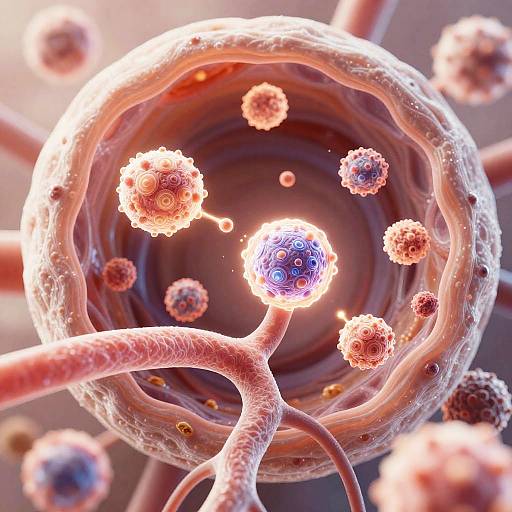 Lymphatic Flow and Immune Defense Visualization