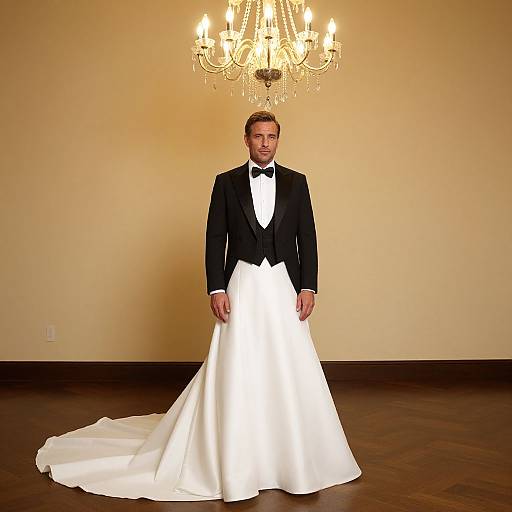Elegant Tuxedo Wedding Portrait