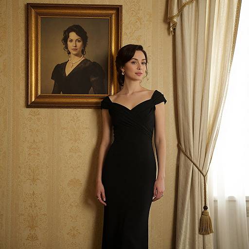 Elegant Woman in Vintage Setting