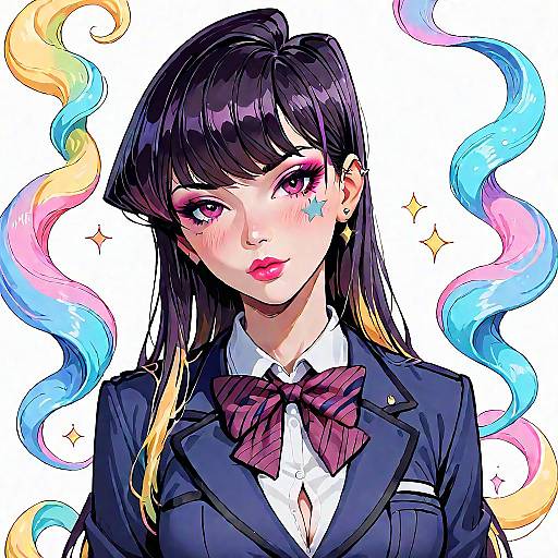 Ganguro Gyaru School Uniform Portrait