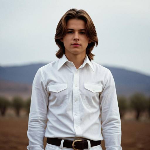 Young Man in White Shirt Outdoors