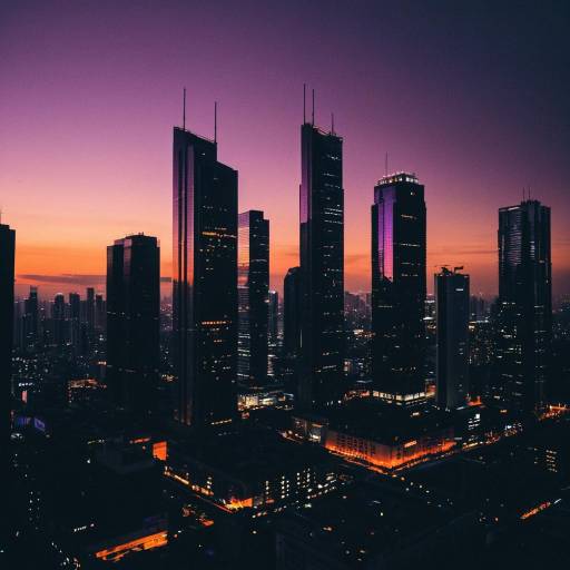 Modern Urban Skyline at Dusk