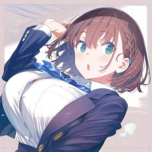 Illustration of Ai-chan (tawawa), getsuyoubi no tawawa in the style of Kojima takeshi