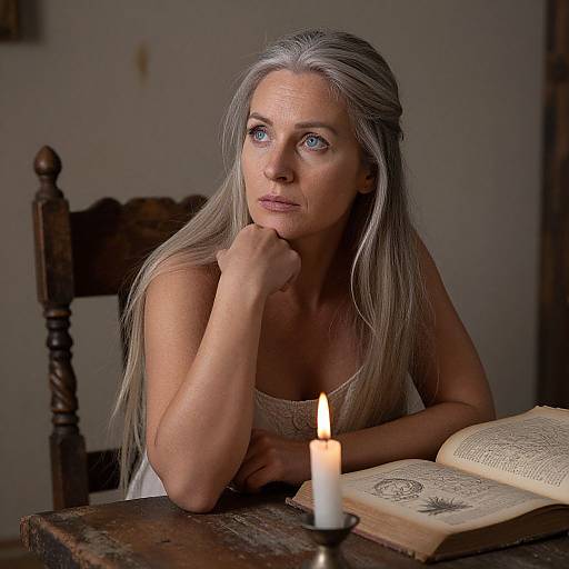 Contemplative Portrait of Hispanic Woman