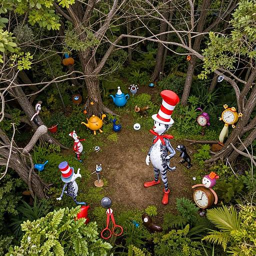 Whimsical Aerial Seuss-Inspired Forest