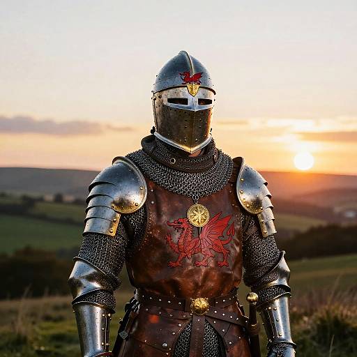 Heroic Welsh Warrior in Armor