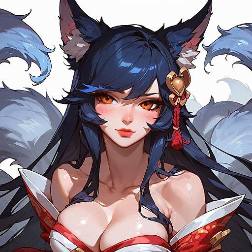 Cute Ahri in Korean Attire