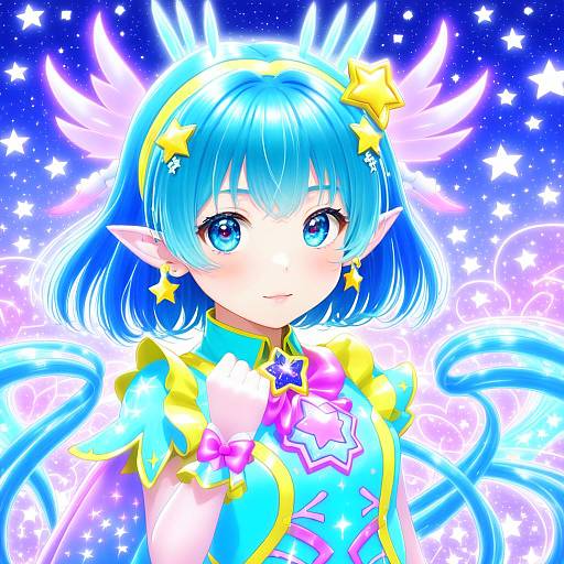 Illustration of Hagoromo lala, precure in the style of Shibacha