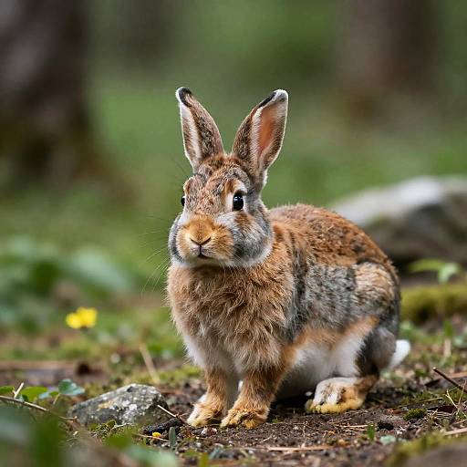 Cute Rabbit-Deer Hybrid in Vibrant Forest