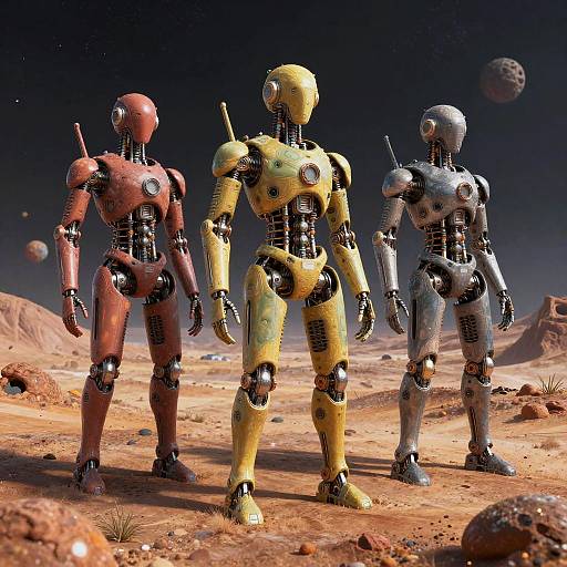 Autonomous Futuristic Machines on Alien World