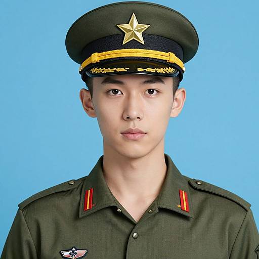 Realistic Portrait of Male Captain