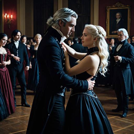 Couple Dancing in Aristocratic Vampire Ball