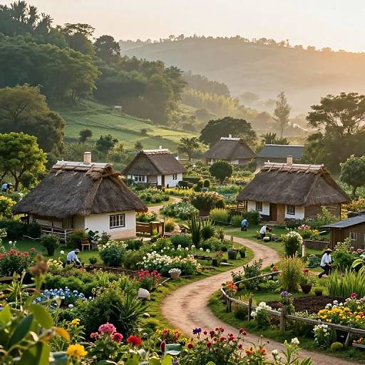 Sunrise Village in Lush Green Valley
