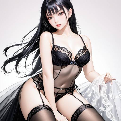 Elegant Lingerie Portrait of a Cowgirl