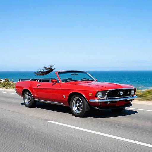 1969 Cherry Red Mustang Coastal Cruise
