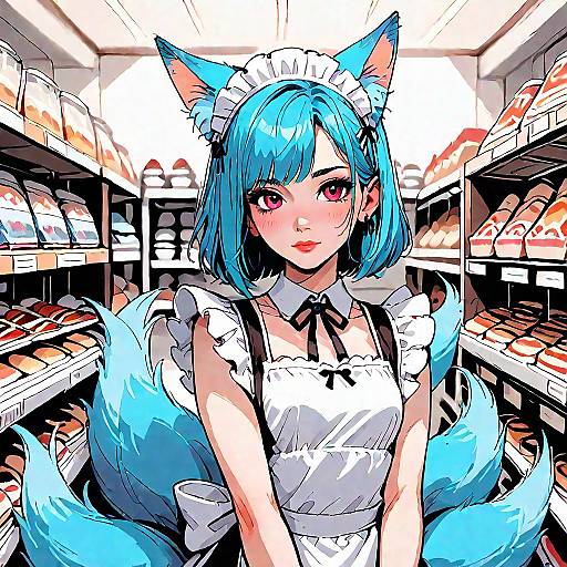 Cozy Fox Maid in Old Pastry Shop