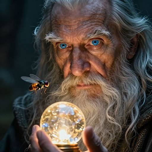 Ultrarealistic Wizard Portrait From Bug's Eye