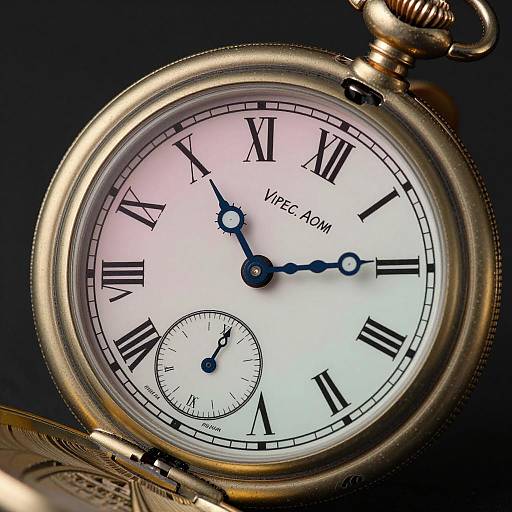 Vintage Pocket Watch in Artistic Style
