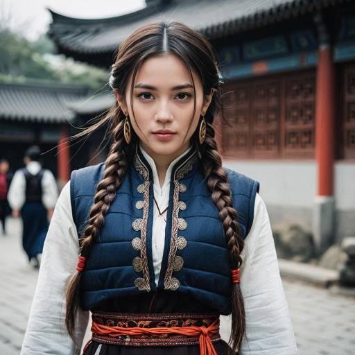 Young Woman in Traditional Chinese Attire
