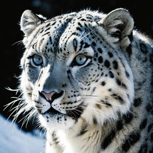 Majestic Snow Leopard Portrait Art Majestic Snow Leopard Portrait Art
