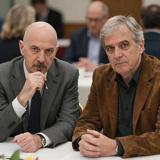 Serious Discussion Between Two Men