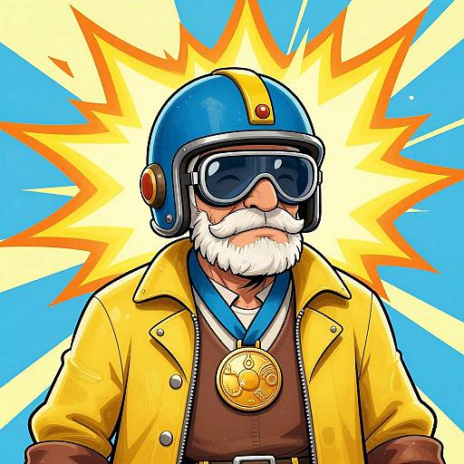 Dieselpunk Grandparentcore Hero