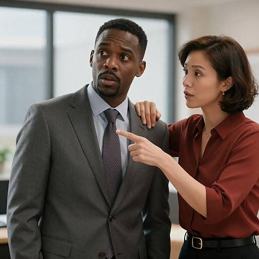 Surprised Meeting in an Office Setting