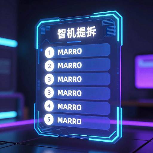 Futuristic Telephone Interface Hologram