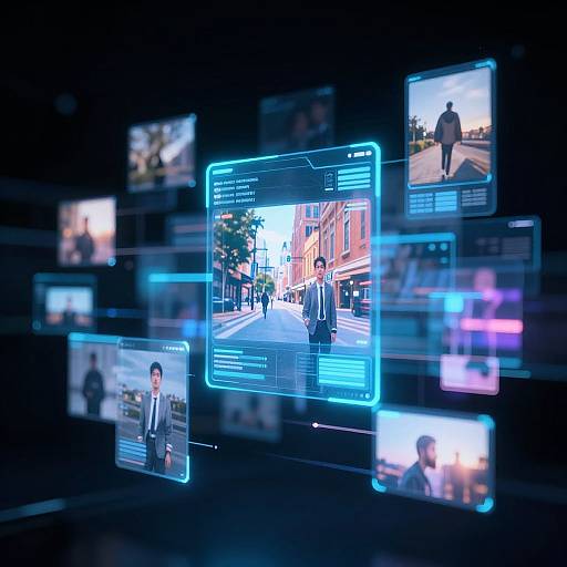 Futuristic AI Data Visualization