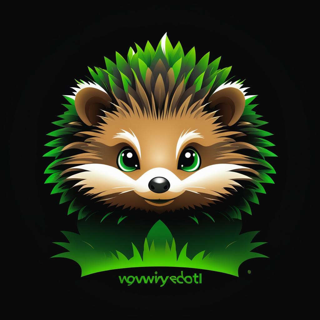 Adorable Vector Hedgehog T-Shirt Design