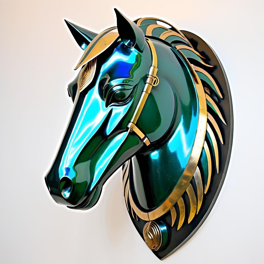 Stylized Art Deco Horse Head Sculpture