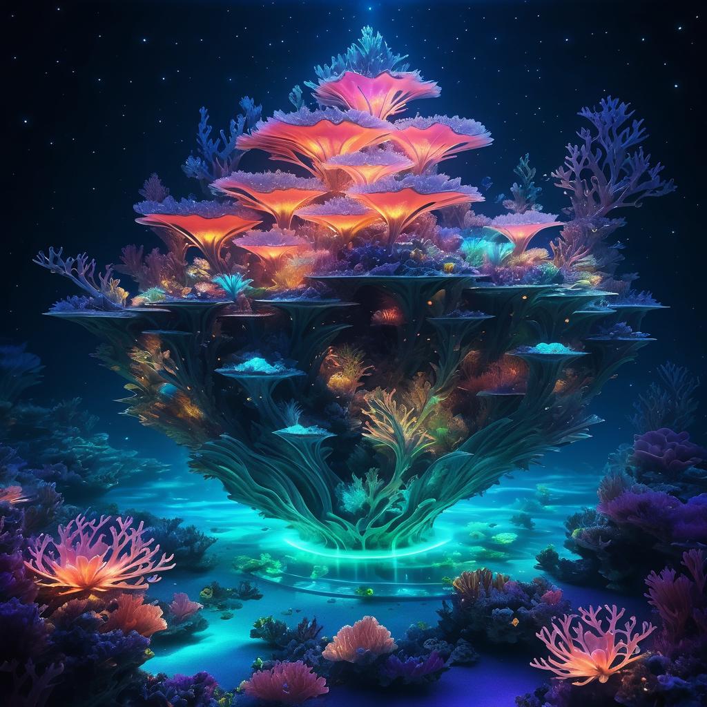 Exploring a Bioluminescent Coral Lagoon