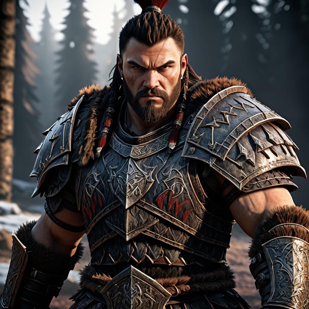 Photorealistic Berserker Character Image