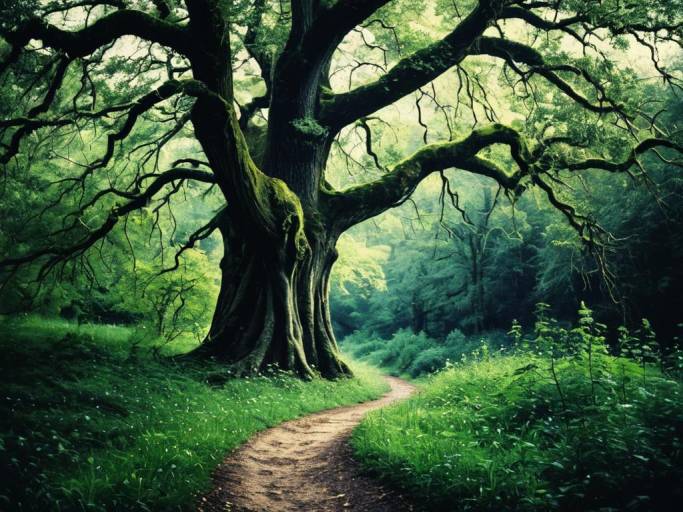 Enchanted Forest Tree Wallpaper Art