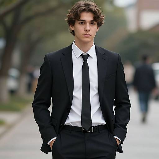 Realistic Stylish Man in Suit