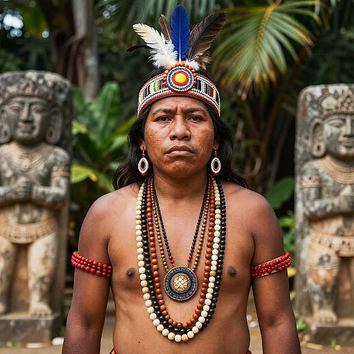 Ceremonial Cacique Portrait in Nature