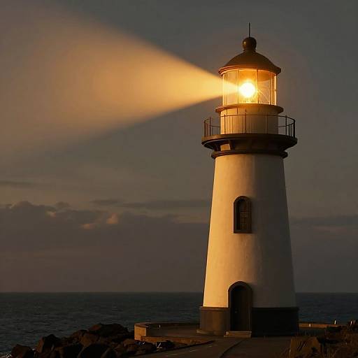 Vintage Lighthouse in Golden Hour