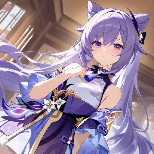 Genshin Impact Keqing Character Portrait