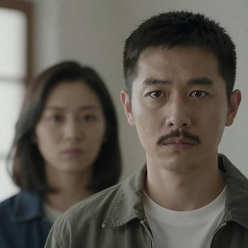 Intense Close-Up of a Couple