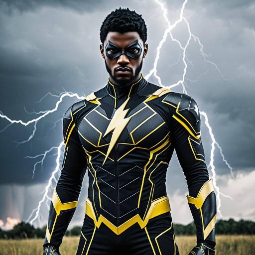 Dynamic Black Lightning Cosplay Costume Design