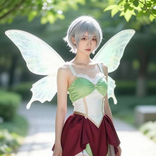 Whimsical Fairy Portrait in Nature