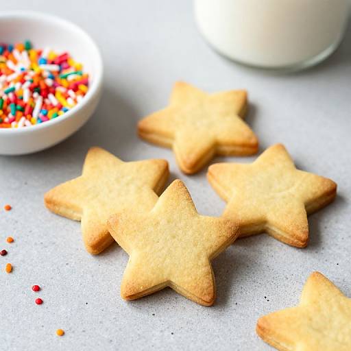Festive Golden Star Cookies Scene